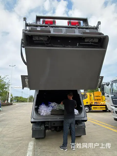 东风解放福田重汽压缩垃圾车 小区生活垃圾收集转运车 - 图片 9