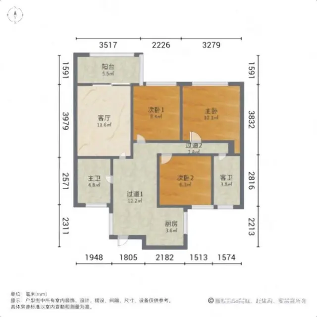 钱江世纪城简装修顺发康庄(公寓住宅)90.61平多层[1-7 - 图片 9