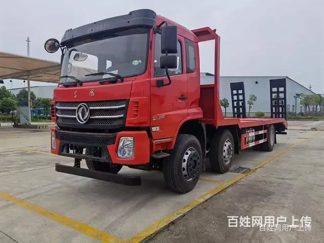 东风新款钩机平板车 全国包送车 - 图片 1