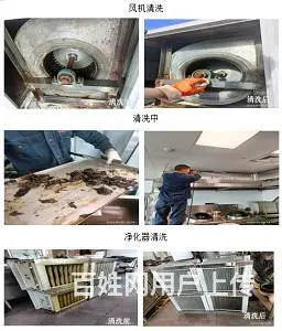 昆山开发区工厂食堂油烟机清洗风机清洗 - 图片 1