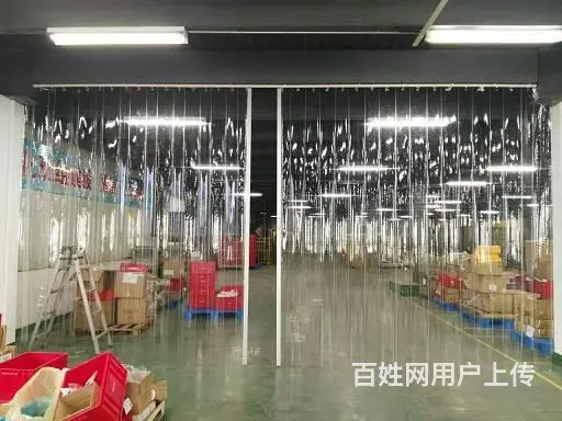 苏州折叠式推拉门帘，滑动伸缩门帘，PVC防水挡风帘 - 图片 2