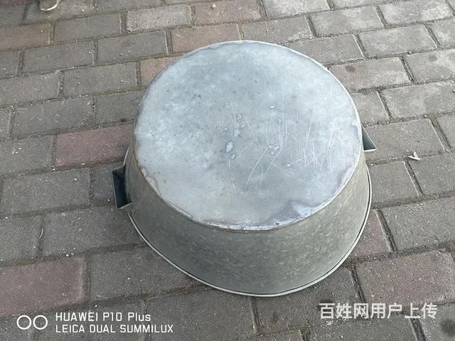 老式 厚的鱼鳞铁皮洗衣盆 - 图片 3