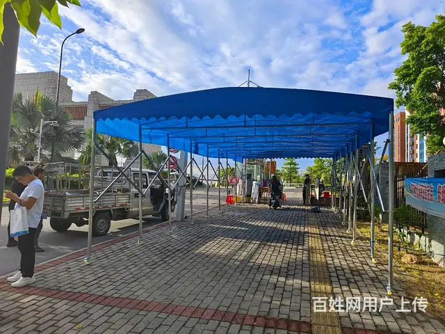 推拉雨棚户外工作棚篮球场雨棚仓库蓬物流篷医药棚通道 - 图片 4