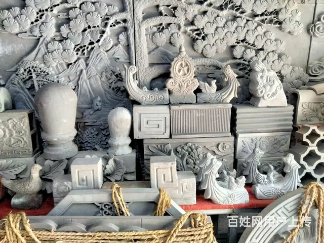 中式古建屋顶花脊 青砖青瓦脊瓦 仿古建筑庭院屋顶瓦 - 图片 9