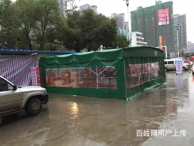 成都梯形弧形固定雨棚折叠天幕蓬活动无声棚厂家直销 - 图片 1