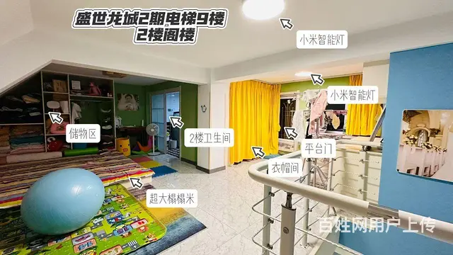 盛世龙城 电梯9楼带阁楼 3室2卫 精装送平台 - 图片 9
