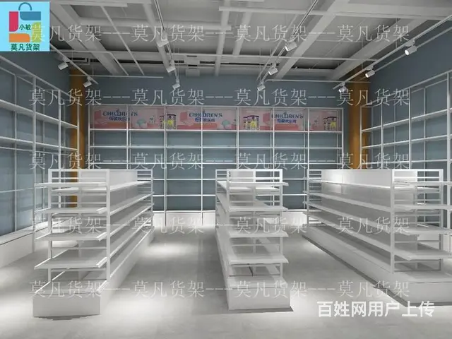 莫凡货架整店输出-湖州组装式三福精品货架 - 图片 1