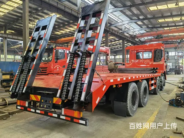 东风锦程前四后八板长8米6平板车 二手大挖机拖板车 - 图片 9
