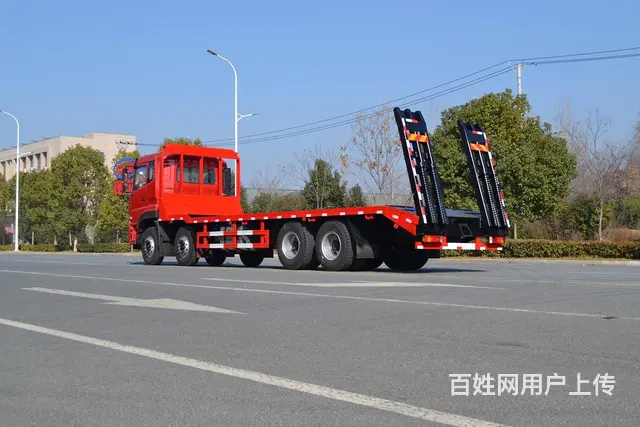 前四后八20吨25吨挖机平板拖车 可拉20吨30吨挖机板车 - 图片 4