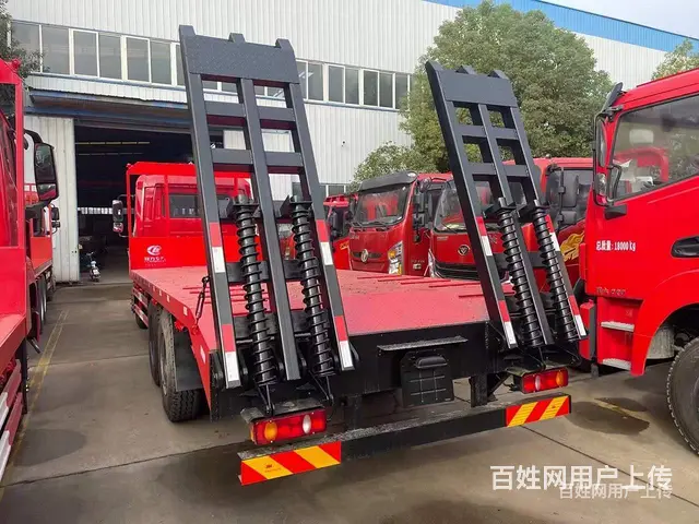 国六东风D3V后八轮平板车 平板拖车 全国包送车 - 图片 3