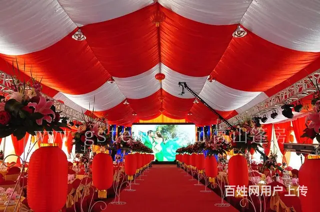 高山建筑厂家定制 户外婚庆帐篷 铝合金展览篷房 - 图片 1