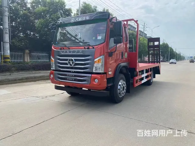 国六黄牌单桥挖机平板车 拖板车 包上户包送车 - 图片 12