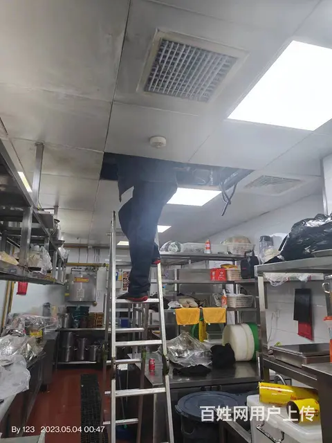 昆山玉山饭店厨房油烟机净化器清洗风机清洗 - 图片 1