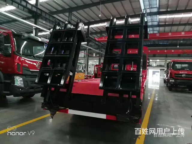 锡柴350马力解放前四后八平板车 拉360挖掘机平板拖车可按 - 图片 8