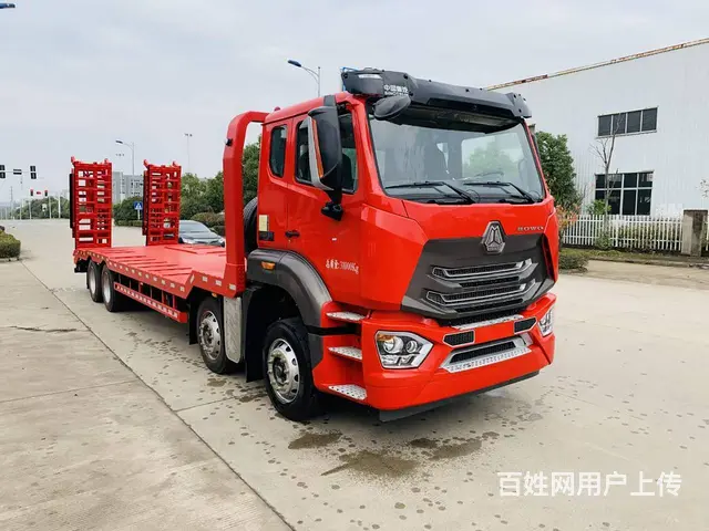 国六重汽平板车 板长9米低平板拉大型工程机械运输车 - 图片 2