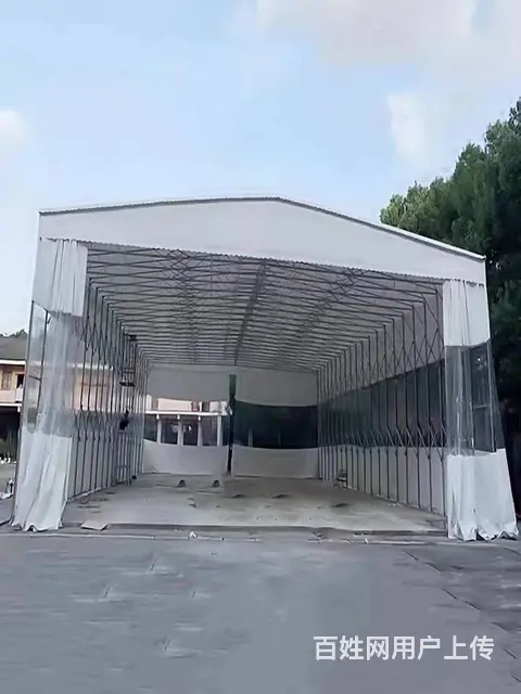 推拉雨棚伸缩移动户外防雨遮阳棚夜宵大排档烧烤棚地摊 - 图片 1
