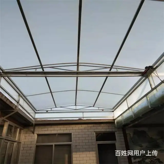 临沂沂南湖蓝pc阳光板沂南蓝色阳光板雨棚 - 图片 12