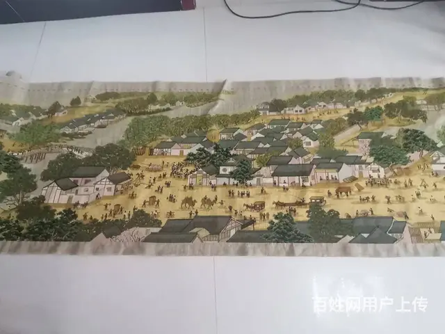 蒙娜丽莎全景清明上河图长22米古绢布纯棉线绣工平 - 图片 2