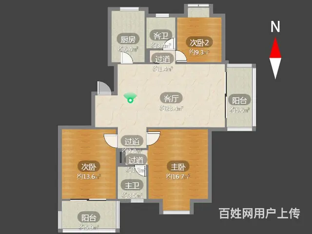南 香树湾福园 3室2厅 - 图片 12