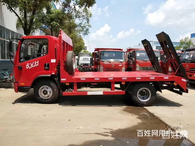 解放蓝牌平板拖车　可拖6-10吨挖机叉车　厂家直销 - 图片 5