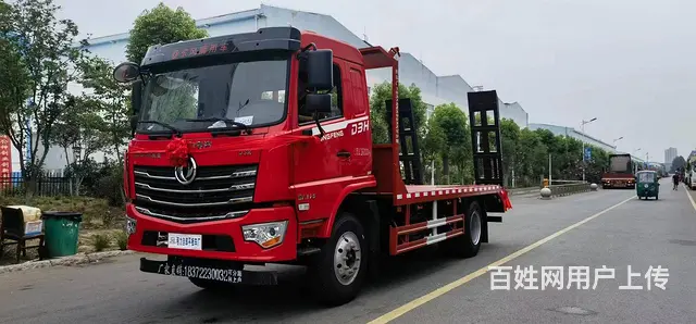 梧州新款东风D3单桥平板车 153后桥拉150挖机拖板车价格 - 图片 2