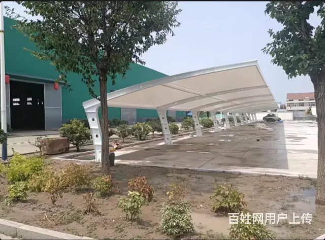 膜结构车棚汽车停车棚小区电动车充电桩棚遮阳雨棚 - 图片 3