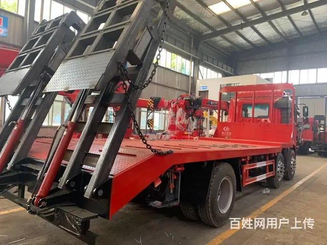江淮格尔发小三轴拖板车拖20/25吨挖机平板拖车 - 图片 7