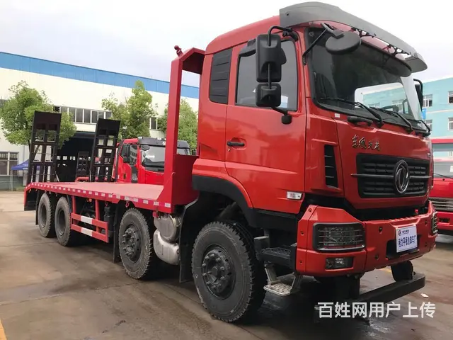 东风天龙前四后八平板车 拉40吨以内挖机运输车 - 图片 3