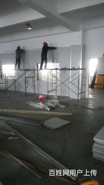 常熟彩钢板隔墙安装 防火岩棉板安装 无尘车间装修 - 图片