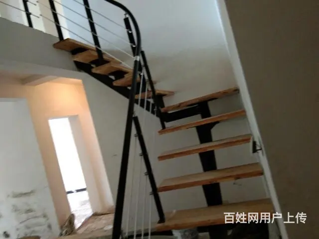 成都钢木楼梯实木楼梯栏杆扶手定制 - 图片 4