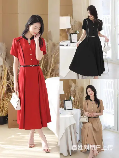 芭奴曼妃夏季醋酸连衣裙女装品牌折扣服装尾货 - 图片 3