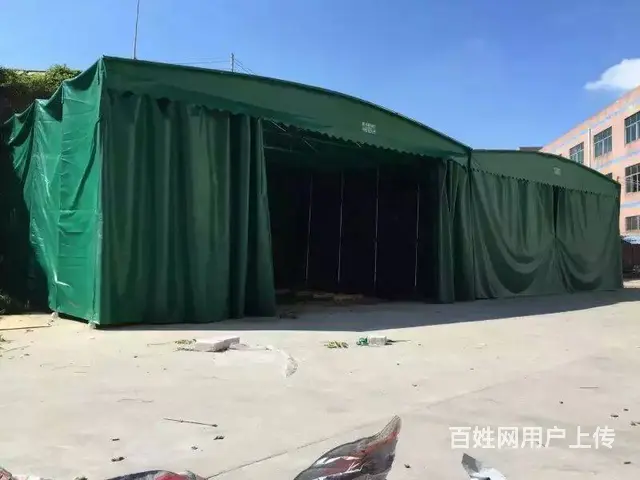 大型推拉雨棚仓库棚伸缩蓬篮球棚收缩帐篷移动遮阳棚活 - 图片 4