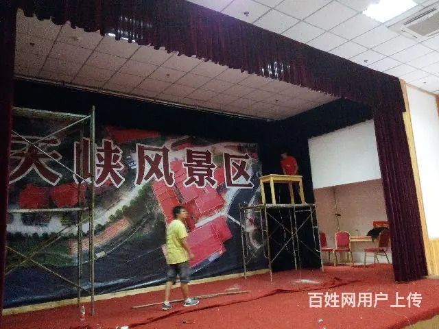 隐形纱窗电动窗帘卷帘阳光房室内外遮阳帘舞台幕布会标 - 图片 4