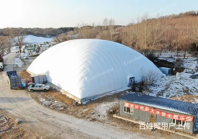 智能双层气膜体育馆，大跨度运动空间，篮球足球场设计 - 图片 2