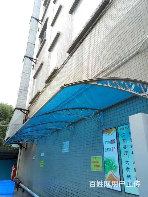 武汉阳光板-PC耐力板停车棚雨棚雨搭窗搭门头遮雨篷 - 图片 4