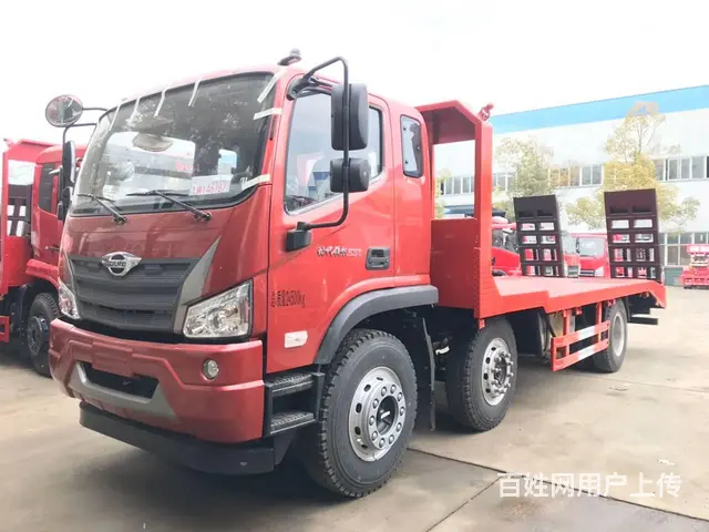拖大小型挖机拖板车 国六三轴平板车　不超重挖机拖车 - 图片 2