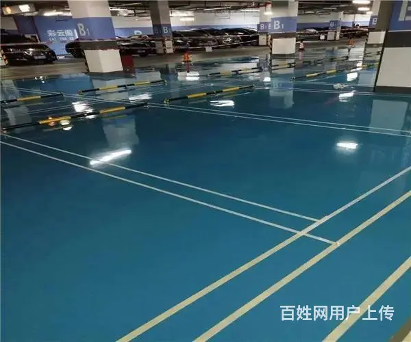 本地施工环氧地坪漆，划车位线标线，交通设施，自流平 - 图片 1