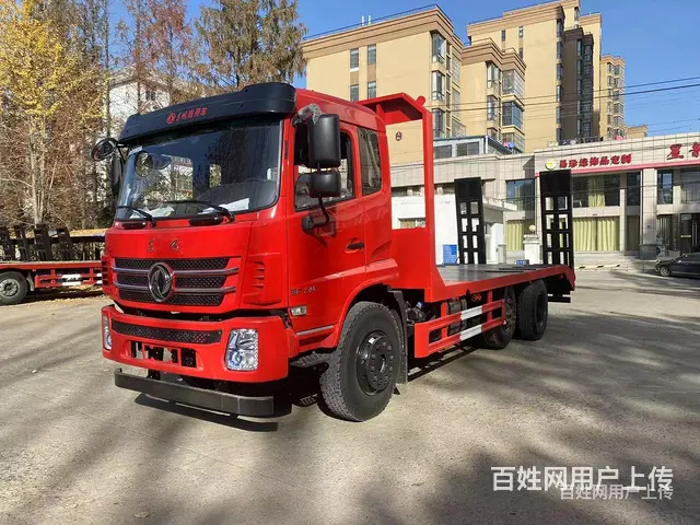 东风D17三轴平板运输车 平板拖车 价格 - 图片 1