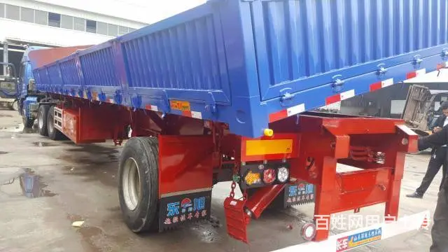 厂家直销订制13米标车侧翻半挂车 箱高60公分 - 图片 1