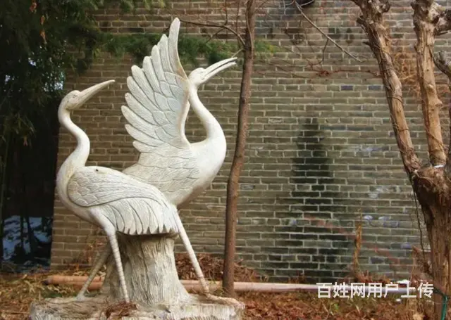 石雕鹤#动物石雕#景观装饰 - 图片 3