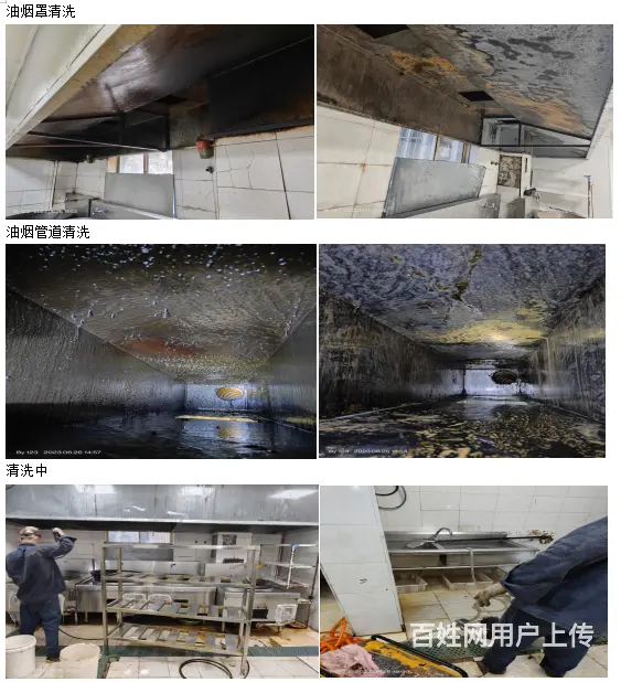 昆山饭店厨房油烟机净化器清洗风机清洗 - 图片 1