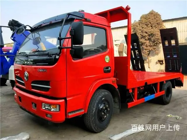 小型挖机平板车 拉8T10T12T蓝牌平板运输车 - 图片 7