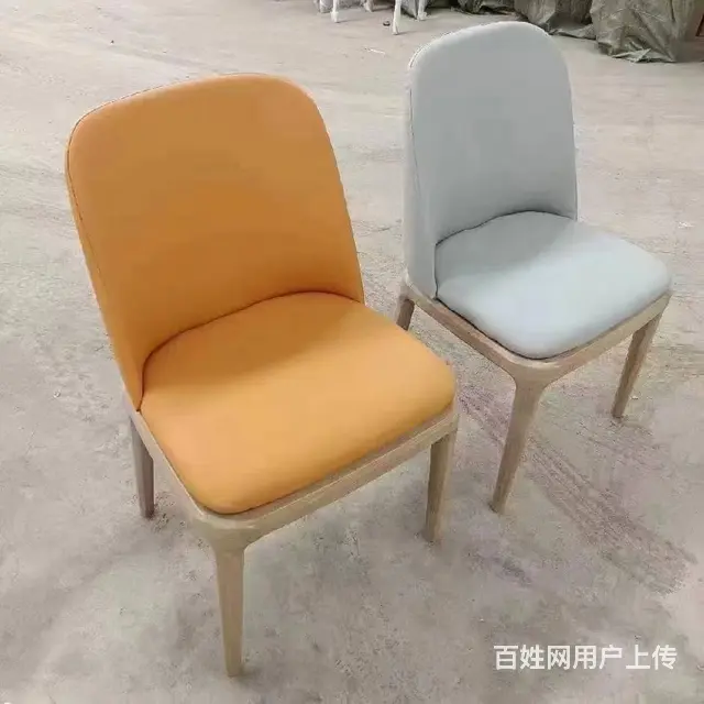 低价转让北欧轻奢实木/金属软包靠背椅，酒店餐厅椅凳 - 图片 1