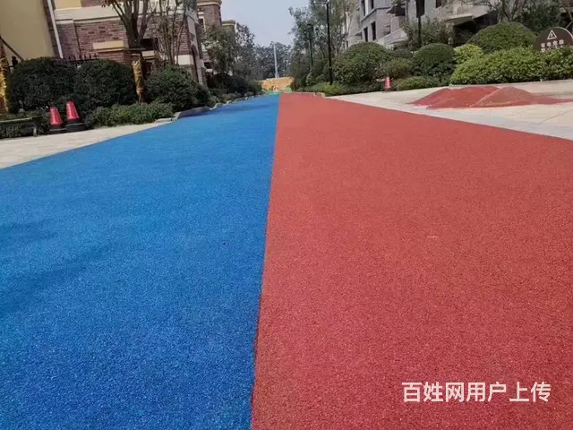 泰安小区健身步道塑胶地坪施工 防火性强大 - 图片 6