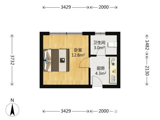 拱北关口迎宾广场电梯精装公寓出租，租价1600。近关口 - 图片 8