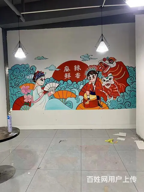 门头墙体刷漆，办公室刮大白，刷墙师傅个人，喷乳胶漆 - 图片 4