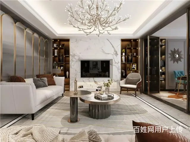 美式轻奢|460平常州龙湖香醍漫步装修案例 - 图片 6