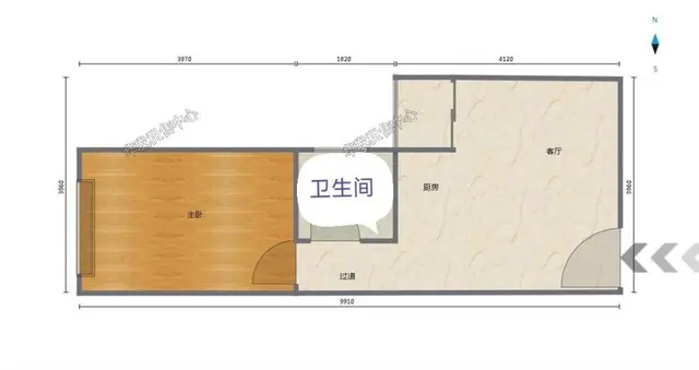 吉大 新天地大厦 精品1房 家电齐全 拎包入住 - 图片 8