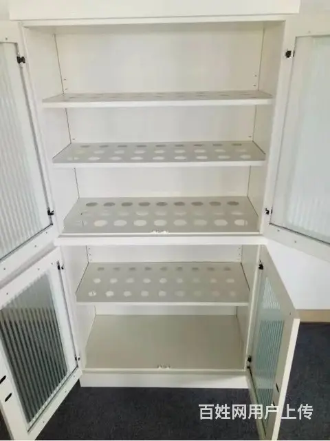 实验室带玻璃孔器皿柜台 酸碱柜药品柜防腐蚀储存柜 - 图片 3