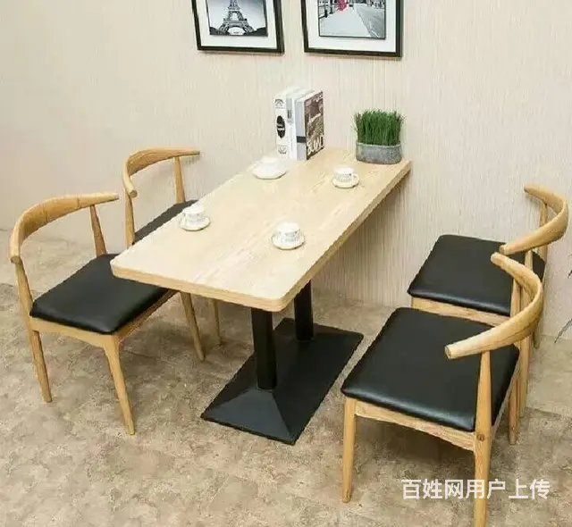 奶茶店桌椅，餐厅卡座，吧台桌椅，快餐桌椅厂家 - 图片 3
